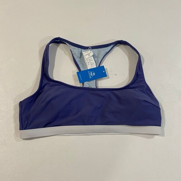 Cupshe Blue Sports Bra Swim Top Women’s Large – Racerback Bikini Top NWT - Picture 1 of 7